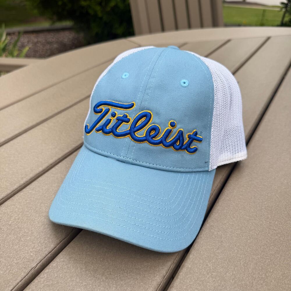 Titleist Milwaukee Brewers Light Blue White Mesh Trucker Golf Hat Snapback OSFA